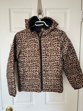 Leopard Print Puffer Hooded Jacket - Kids (or small adult).